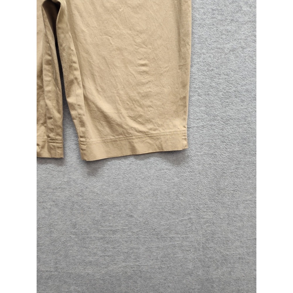 Pantalogy Women Bermuda Shorts 8 Beige Elastic Waist Zip Hook & Eyes Logo Casual - Picture 5 of 16